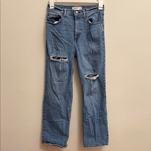 Abercrombie & Fitch Jeans The 90s Relaxed High Rise Distressed Mom Women’s 28/6S